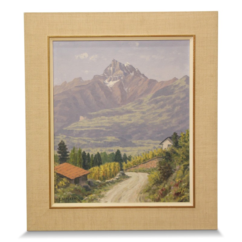 Painting \"The Mountain\" by Albert Duplain (1890 - 1978). - Moinat - Painting - Landscape